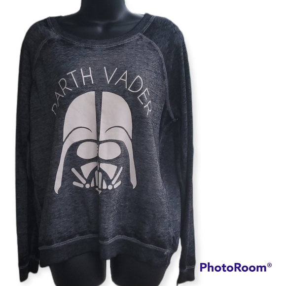 Star Wars Darth Vader Print Lightweight Sweatshirt Size Large Charcoal. - Picture 2 of 6